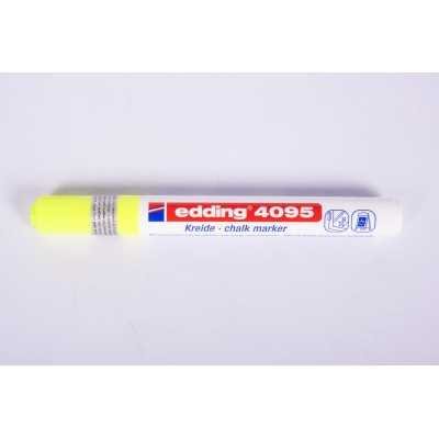 Marcador Tiza Liquida AMARILLO NEON punta redonda 2-3 mm trazo medio Edding