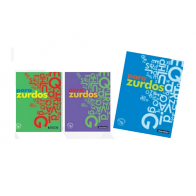 Cuaderno con espiral 21x27cm x 100 hojas rayado para zurdos Asamblea