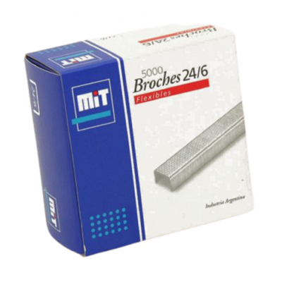 Broche para abrochadora Nº24/6 x5000 unidades MIT