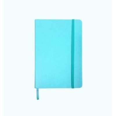 Libreta con elástico 9x14 cm x96 hojas rayadas TURQUESA Talbot