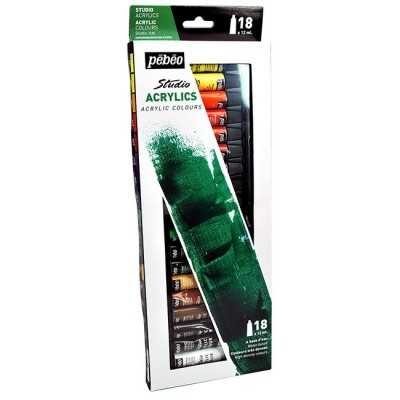 Estuche Acrilico x18 tubos de 12 ml Studio Acrylics Pebeo