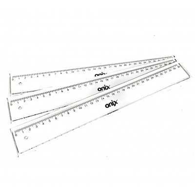 Regla PVC transparente 30 cm Onix
