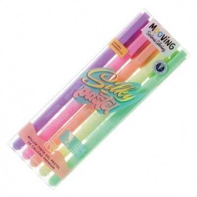 Roller Tinta Gel Silky PASTEL x5 Mooving