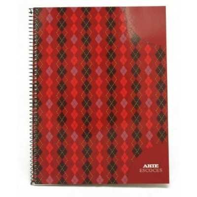 Cuaderno con espiral A4 tapa flexible escoces x 80 hojas rayado Arte