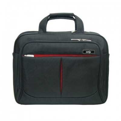 Maletín Ejecutivo Hombre Porta Laptop NEGRO 2 cierres y bolsillos laterales Onix