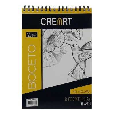 Block Boceto A4 anillado CREART 120 gramos x40 Hojas Libesa