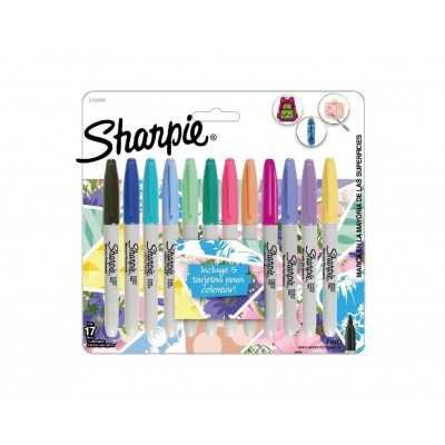 Set Marcador Permanente TROPICAL x12 unidades Punta Fina Sharpie