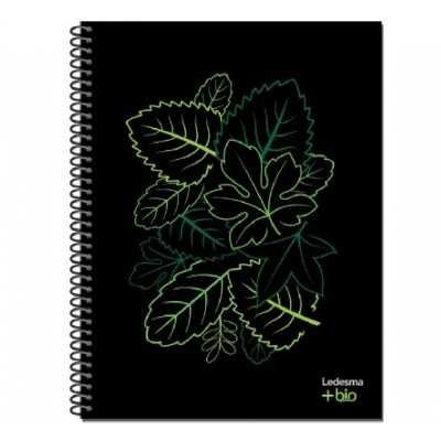 Cuaderno con espiral 21x27 cm tapa plastica Bio x 84 hojas cuadriculado Ledesma