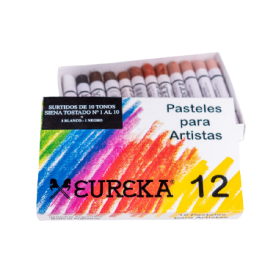 Pasteles superfinos tonos sepias x 12 unidades Eureka