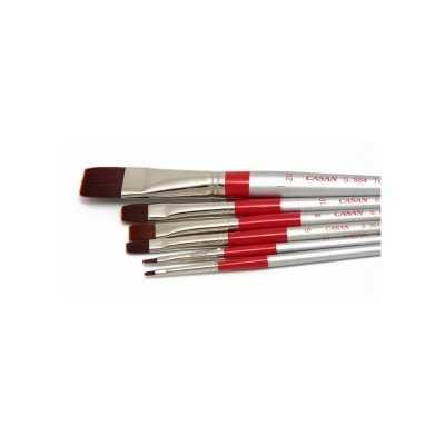 Pincel toray rojo chato mango corto Serie 984 Casan desde N°0