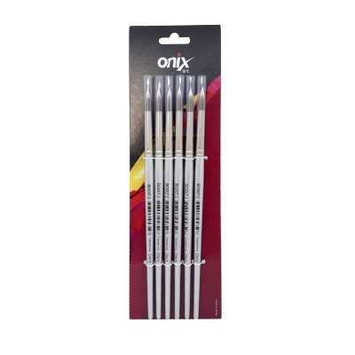 Pincel Sintetico Tricolor Redondo Onix desde Nº2