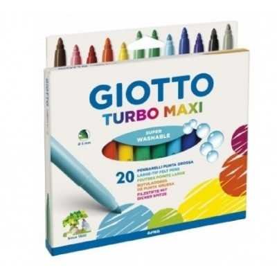 Marcadores TURBO MAXI x20 colores Giotto