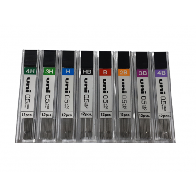 Minas Grafito 0,5 mm HB x12 unidades Uni