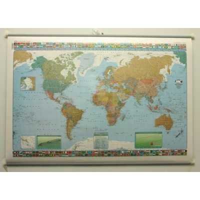 Mapa Mural Portable de 65x95 cm laminado y varillado x unidad