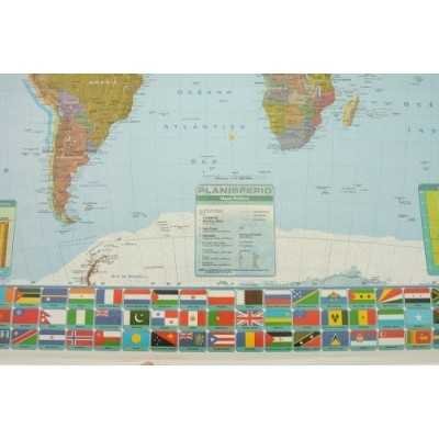 Mapa Mural simple faz de 95x130 cm x unidad