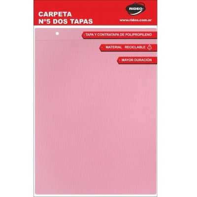 Carpeta Nº5 dos tapas entelada Rideo x colores pastel