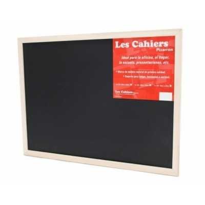 Pizarron 60x90 cm Negro marco madera Les Cahiers