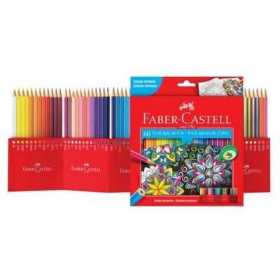 Lápices de color largos x60 colores en caja Faber-Castell