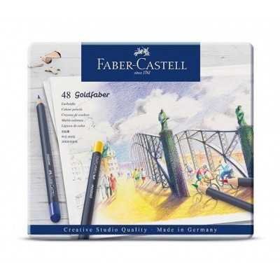 Lapiz Acuarelable Goldfaber 4100 x48 colores en lata Faber-Castell