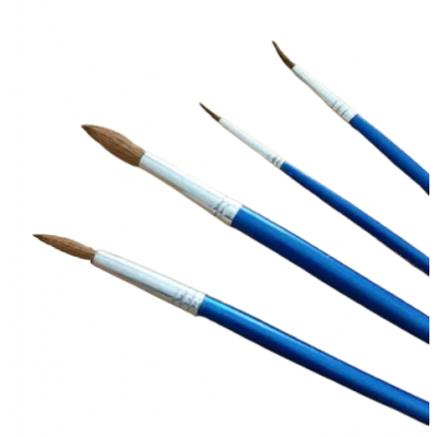 Set de Pinceles Pelo de Pony redondos x4 unidades StationeryImag