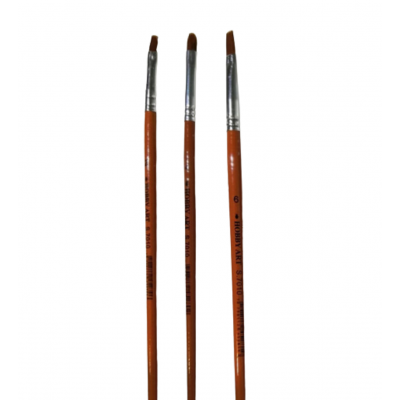 Set de 3 Pinceles Escolares Planos Casan