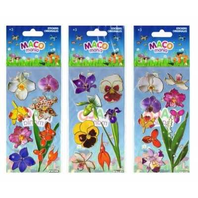 Plancha Stickers Flores Maco