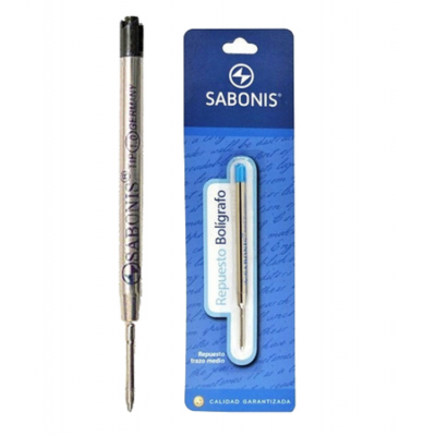 Repuesto para bolígrafo tipo Parker NEGRO Sabonis