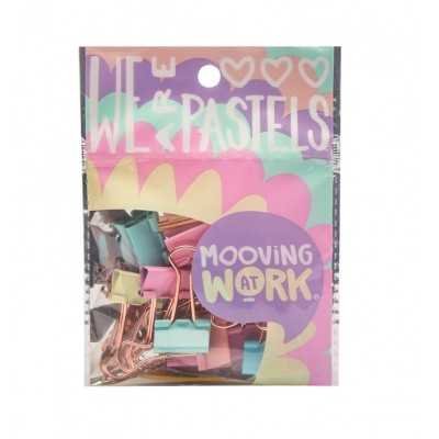 Binder Clip 19 mm Pastel at Work x12 unidades Mooving