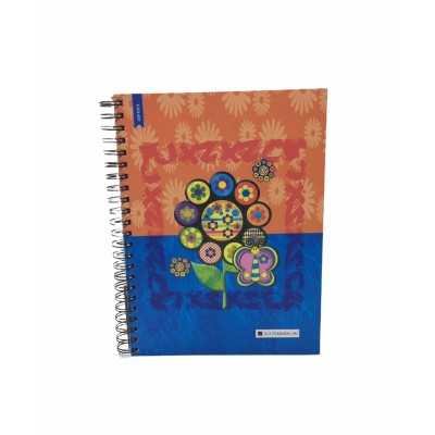 Cuaderno con espiral A4 tapa dura flowers x 150 hojas rayado Cita Kit