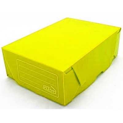 Caja archivo de plastico legajo 12 tapa volcada Amarillo Plana
