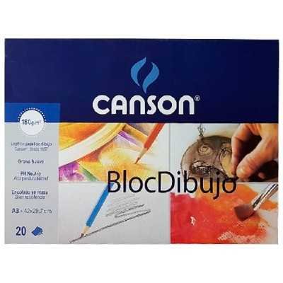 Block Dibujo 25x35 cm Universitario de 180 gramos x20 hojas Canson