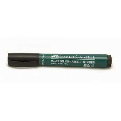 Marcador permanente punta biselada Winner 54 NEGRO Faber-Castell