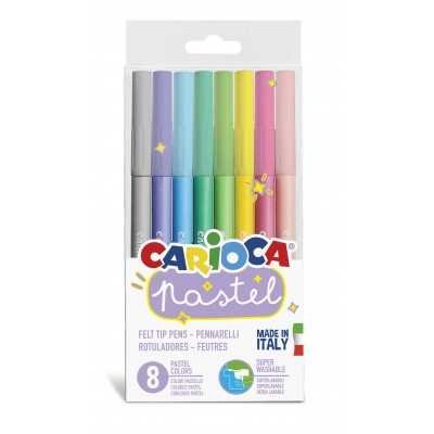 Marcadores x6 colores pastel Carioca