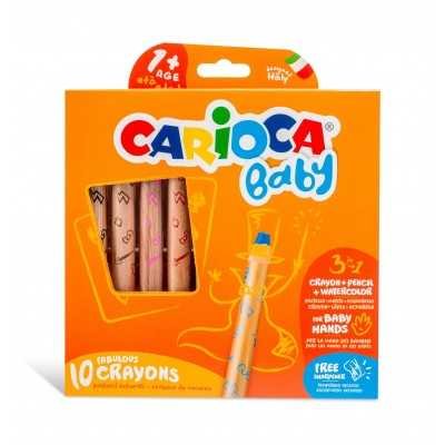 Crayones para bebé x 10 colores 3 en 1 Baby CARIOCA