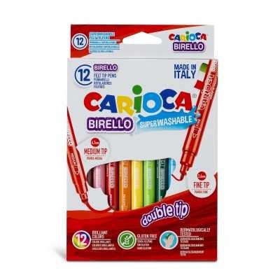 Marcadores Doble Punta x12 Colores Birello CARIOCA