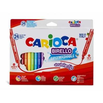 Marcadores Doble Punta x24 Colores Birello CARIOCA