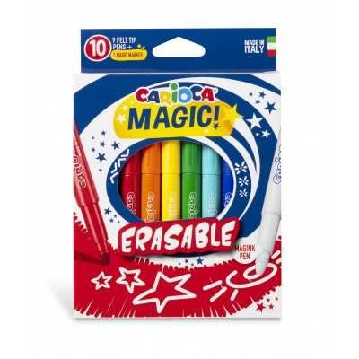 Marcadores x10 colores borrables Magic CARIOCA