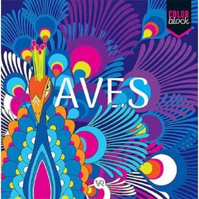 Libro para pintar Color Block Aves V&R Editoras