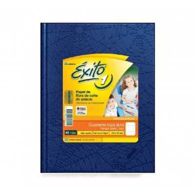 Cuaderno forrado tapa dura AZUL x48 hojas rayado Éxito
