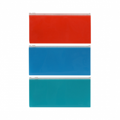 Sobre plastico con cierre zipper oficio ingles colores clásicos Rideo