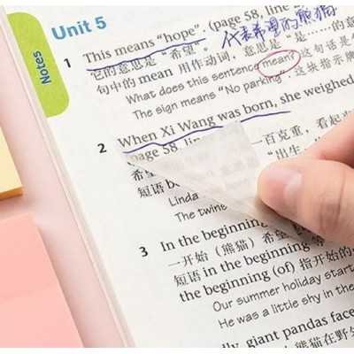 Nota Adhesiva 45x75 mm CRISTAL (transparente) Memo Fix