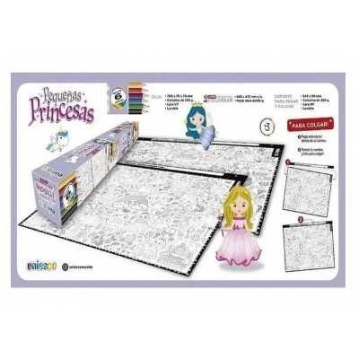 Lamina doble para colorear y pintar "PRINCESAS" Uniesco.