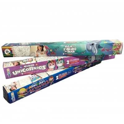 Lamina doble para colorear y pintar "LAS ESTACIONES" Uniesco.