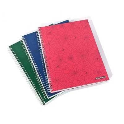 Cuaderno Espiralado Escolar 21x27 cm ROJO Rayado x100 hojas tapa dura Asamblea