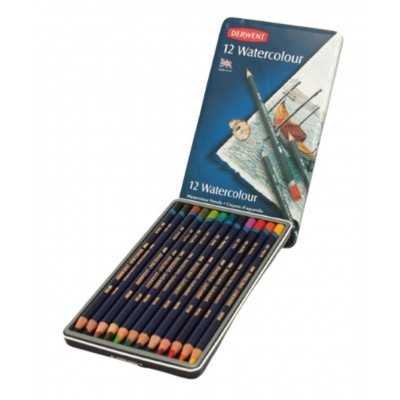 Lápices Acuarelables Watercolour x12 colores lata Derwent