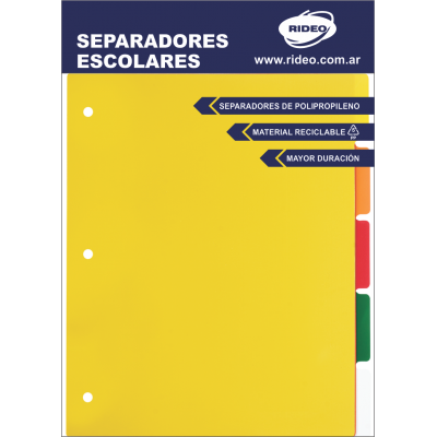 Separadores Plásticos Nº3 Intense de 5 posiciones Rideo