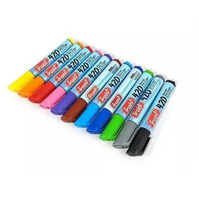 Marcador al agua 420 Negro punta redonda Trabi