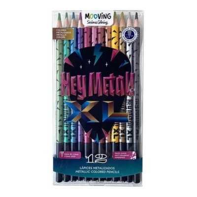 Lápices de color metalizados Coloring x12 unidades Mooving
