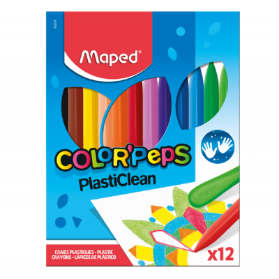 Plastipinturitas x12 colores cortos Color Peps
