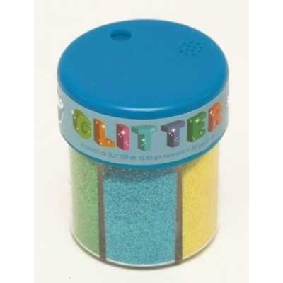 Brillantina en pote x 6 colores neon Sifap